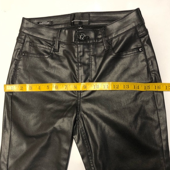 WHBM high rise kick flare coated jeans size 0 - Picture 5 of 13